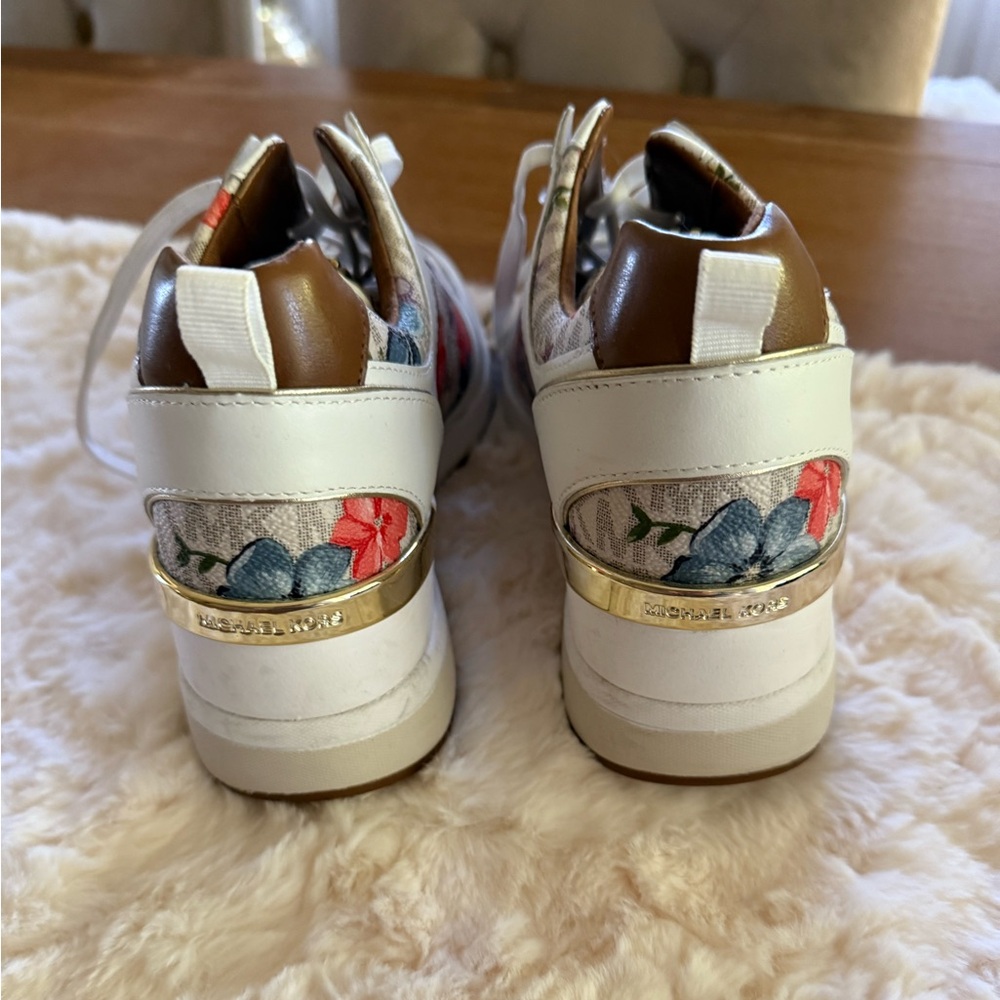 Michael Kors Floral White Sneakers - Picture 3 of 4